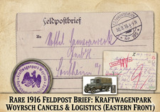RARE WWI 1916 Feldpostbrief