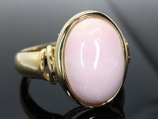 GOLDJUNGE69 * TERRA OPALIS EDELSTEIN RING (20) SALMON OPAL 3,9ct 375er GELBGOLD
