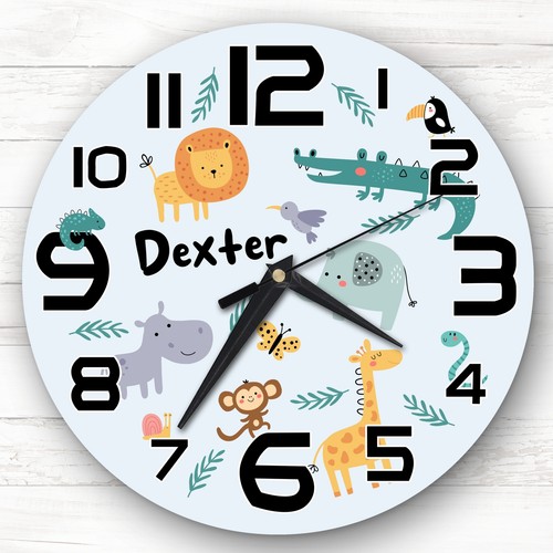 Personalisierte uhr dschungel - personalisierte,