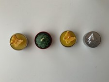 4 Zier-/Motiv-Teelichter mit Schmetterlings- und Tannenbaummotiv