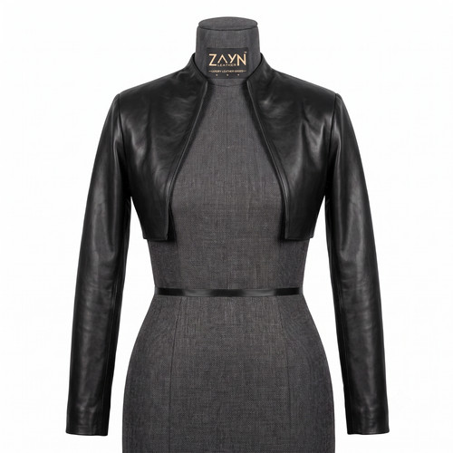 Damen schwarz lammleder leder - schwarz,