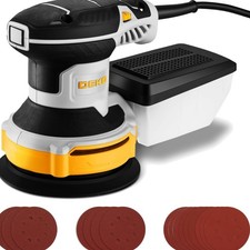 Exzenterschleifer 125mm 300W mit Absaugung - Schleifmaschine Holz 16 Schleifpapi