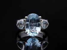 Gold Ring 10,00 ct. Aquamarine