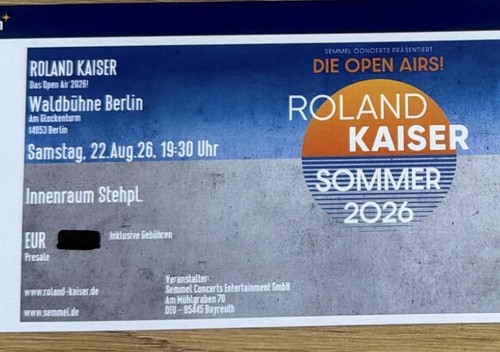 Roland kaiser stehplatz - kaiser, x