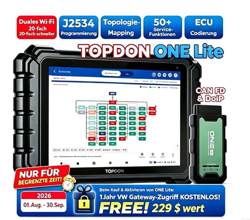 Topdon one lite kfz - 10,1"topdon, obd2