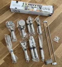9-tlg.Küchenwerkzeug Küchenleiste Küchenhelfer Küchenutensilien Edelstahl silber