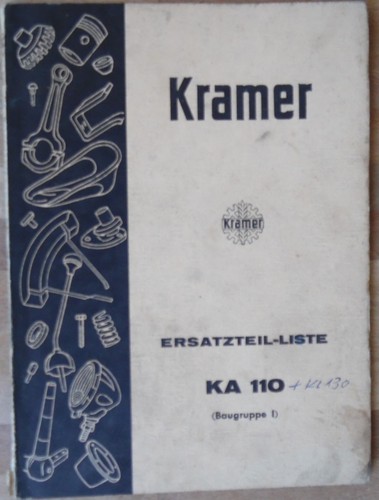 Kramer ersatzteilliste kls - ersatzteilliste, 110