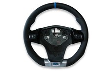 LENKRAD OPEL CORSA D OPC GLATTLEDER BLAU NEU BEZIEHEN LEDERLENKRAD SPORTLENKRAD 