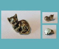 Messing Katze massiv NEU