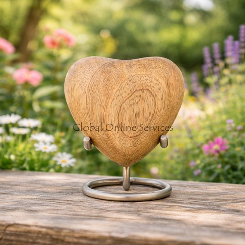 Holz andenken urne mit herz - mit,