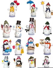 Kuhnert Räucher Figur Räuchermann Schneemann mit Herz Strickzeug + Neuheit 2025