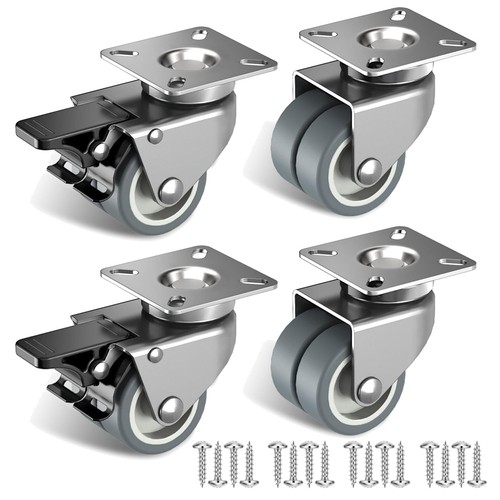 50mm möbelrollen set - möbelrollen, mit