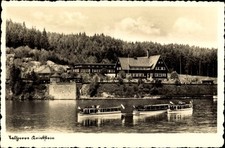 Ak Kriebstein Mittelsachsen, Zschopau Talsperre, Gasthaus, Boote - 2863632