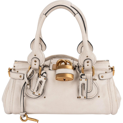 Chloé white grained leather - white,