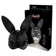 Coquette Chic Desire - Vegane Ledermaske mit Kaninchenohren