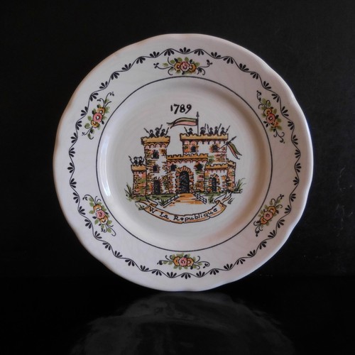 Teller fayence art nouveau - fayence,