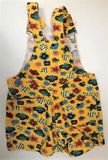 Kinder Latzhose Gelb mit Motiv, Unisex Größe 86 United Kids 100 % Baumwolle