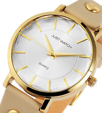 Damen Frauen Uhr Gold Silber