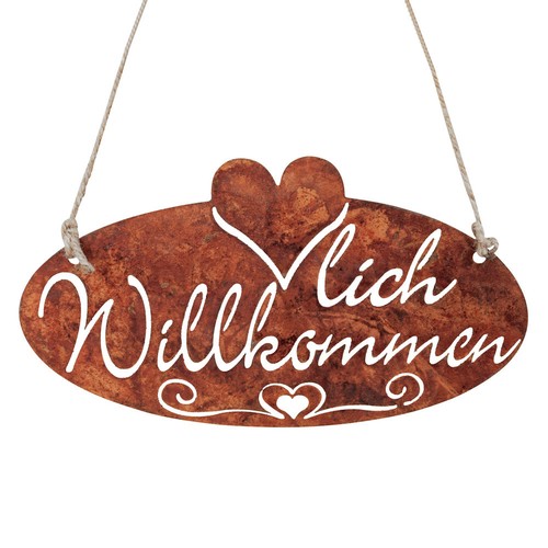 Hänger schild herzlich - hänger,