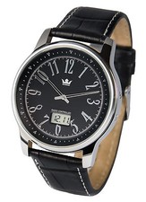 Elegante MARQUIS Herren Funkuhr (Junghans-Uhrwerk) Edelstahl Armbanduhr 964.4108