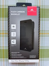 iPhone 11 Pro Hülle, Flex Carbon Booklet, "Black Rock", carbon / schwarz, OVP