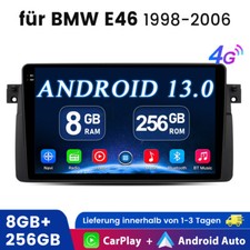 8+256GB Für BMW E46 9" Android 13 Autoradio Navigation CarPlay DAB+ USB RDS SWC