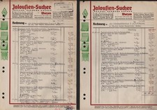 WURZEN, 2 x Rechnung 1945, Jalousien-Sucher Rolladen Markisen