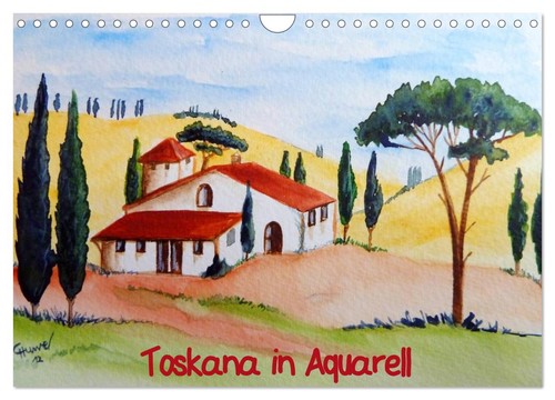 Toskana aquarell - toskana,