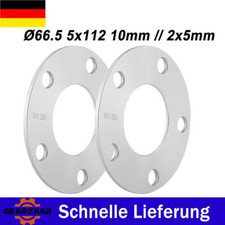Spurplatten Spurverbreiterung Für Audi Distanzscheiben 5x112 10mm // 2x5mm Ø66,5