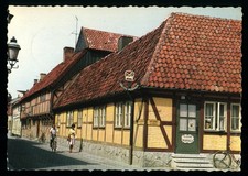 Ystad - Stora Västergatan med Karl XII. AK Schweden - gelaufen 1967 nach Berlin