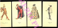 Masken der Kunstkomödie: Polliciniella (1800) - Harlekin (1855) -