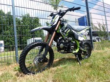 125ccm Dirtbike Cross Bike Pocketbike KXD 609 4 Takt 4 Gang Manuel 17/14" Grün