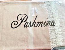 Pashmina; 30% Seide/70% Wolle; h-braun-beige A308# 70x 180cm; neu; Top-Qualität!