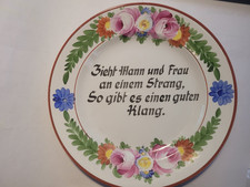 Vintage Spruchteller Porzellan