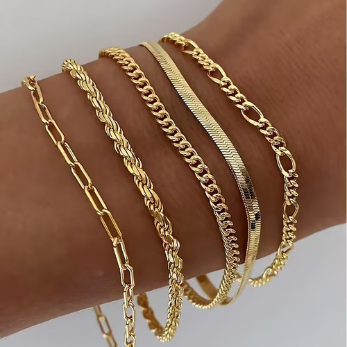 Armband set 5tlg gold - set,