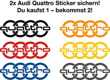 Audi quattro aufkleber - 2x,