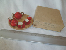 Service  aus Holz für die Puppenstube    DDR