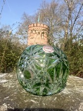bleikristall kugelvase grün