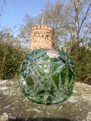 Bleikristall kugelvase grün - bleikristall,