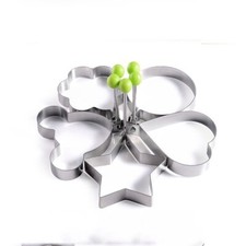 5x Edelstahl Spiegeleiform