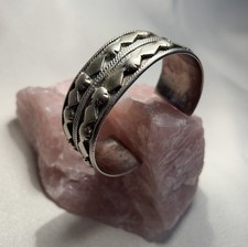Vintage Schwerer Silber Cuff
