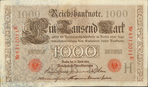 Deutsches reich banknote 1000 - deutsches,