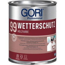 Gori 99 Wetterschutz Holzschutz Aussen Farbe Seidenmatt deckend weiß 2,5L