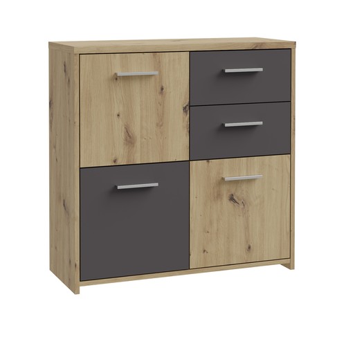 Kommode artisan eiche grau - -,