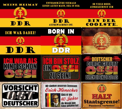 Blechschild 20x30 ddr sprüche - 20x30,