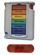 Tablettenbox Pillenbox Pillendose Reise Box Medikamentenbox 7 Tage 4 Fächer bunt
