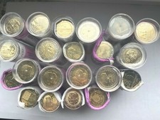  Luxemburg  2 Euro Gedenkmünzen Jahrgänge 2004 - 2018 - Stempelgl. aus der Rolle