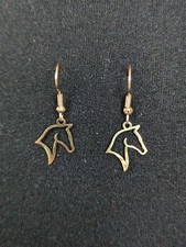 Charm Ohrringe "Pferd" Gold. Anhänger Reiten. Geschenk Freundin Süß Trend Cool