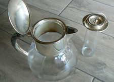 Kalte Ente Karaffe Bowle Rumtopf Kalte Getränke aller Art versilb. Deckel +Griff