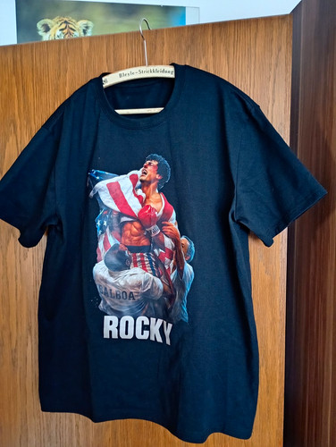 Herren shirt schwarz rocky - herren, t-shirt
